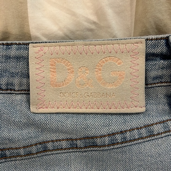 Dolce and Gabana Y2K vintage denim mini skirt with stretch 28/42 size 2 in US - Picture 2 of 8